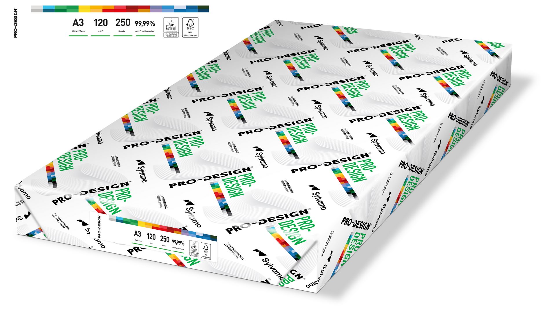 Papier ksero A3 120g Pro Design 250 arkuszy 168 CIE